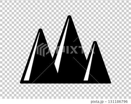Mountain icon monochrome 131186796