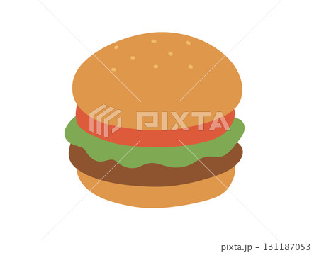 ハンバーガーのイラスト 131187053