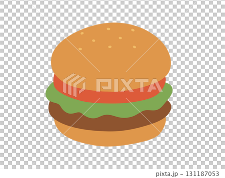 ハンバーガーのイラスト 131187053