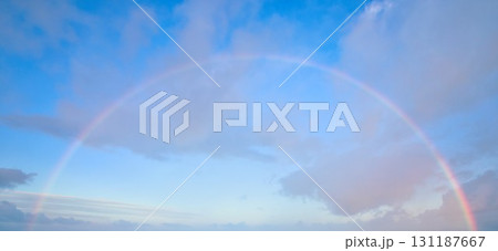Sky Replacement Full Rainbow clouds 131187667