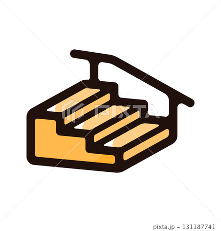 ステア、レール、スケートセクションのイラストアイコン(パーク・セクション・スケートボード素材) ステア、レール、スケートセクションのイラストアイコン(パーク・セクション・スケートボード素材) 131187741