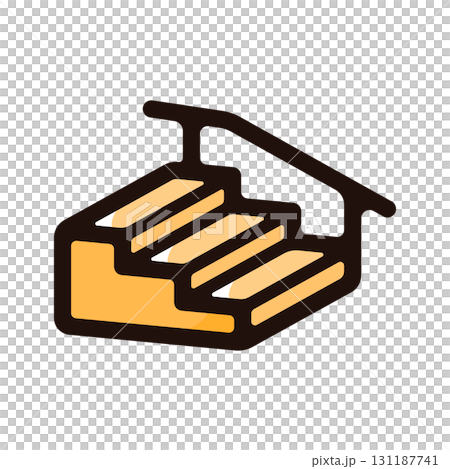 ステア、レール、スケートセクションのイラストアイコン(パーク・セクション・スケートボード素材) ステア、レール、スケートセクションのイラストアイコン(パーク・セクション・スケートボード素材) 131187741