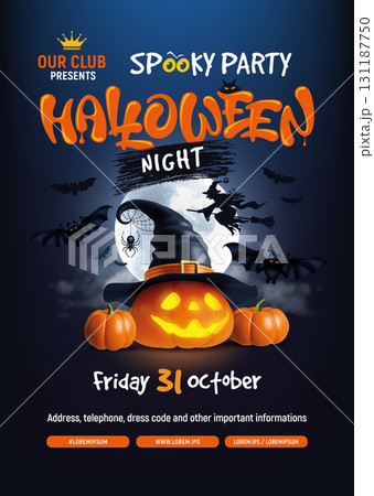 Halloween Spooky Party Poster Template Halloween Spooky Party Poster Template 131187750