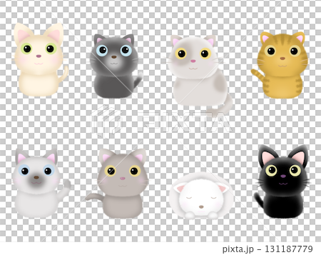 貓咪無縫圖案(帶陰影,小)B-5 貓咪無縫圖案(帶陰影,小)B-5 131187779