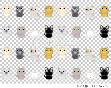 Cat seamless pattern (with shadow, small) B-5' Cat seamless pattern (with shadow, small) B-5' 131187780