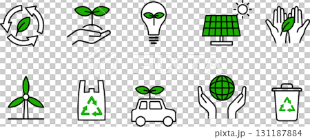 地球、環境、生態、生態圖示集 131187884