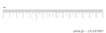 Measuring scale with numbers, markup for rulers. Measuring scale for the ruler lines. Size comparing quantities. Distance, repeatable.  131187987