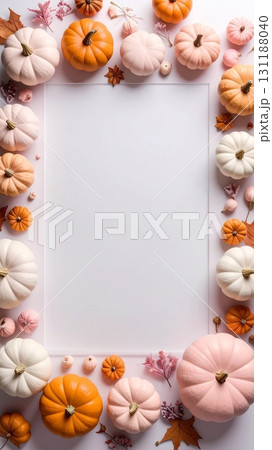 ハロウィン枠飾り(タテまたはヨコ)バナー 131188040