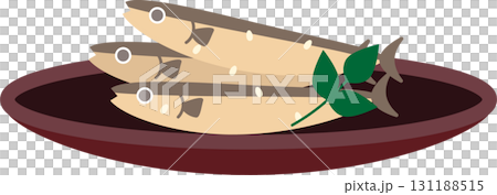 田作りの小皿盛り｜おせち料理のイラスト素材 131188515