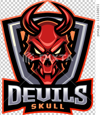 Devils skull esport mascot logo design 131188651