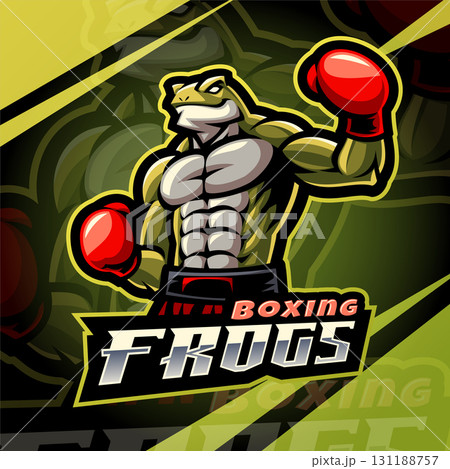 Boxing Frogs Esport Mascot Logo Design Boxing Frogs Esport Mascot Logo Design 131188757