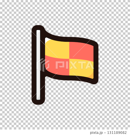 Linesman, assistant referee illustration icon (tools, football, soccer material) Linesman, assistant referee illustration icon (tools, football, soccer material) 131189082