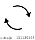 2本の黒矢印が循環する円のベクターイラスト素材 131189198