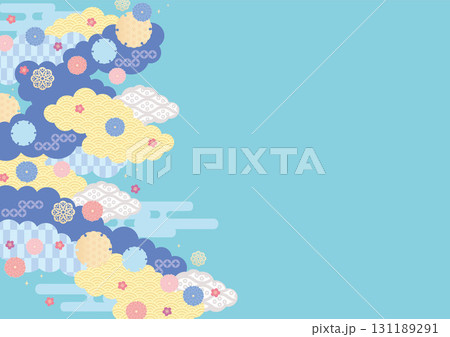 背景素材-和の雲柄(ファンタジック)2025-1ベク 背景素材-和の雲柄(ファンタジック)2025-1ベク 131189291