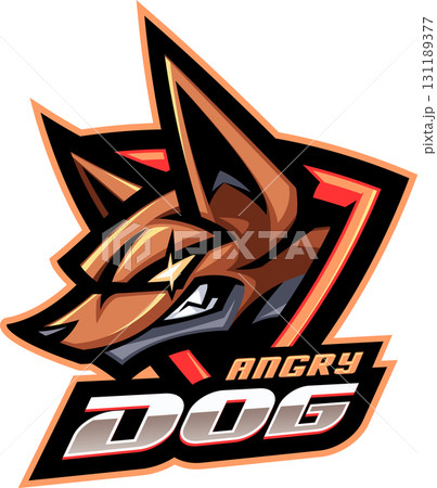 Angry dog esport mascot Angry dog esport mascot 131189377