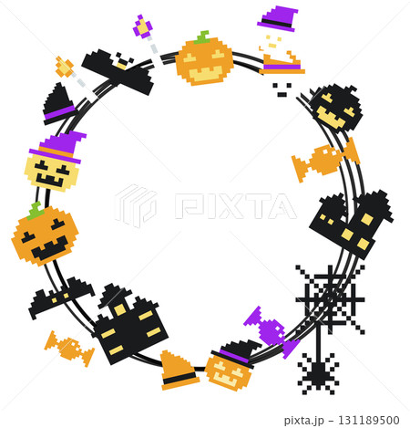 ハロウィン、ピクセルアートのイラスト。 ハロウィン、ピクセルアートのイラスト。 131189500