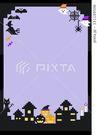 ハロウィン、ピクセルアートのイラスト。 131189506