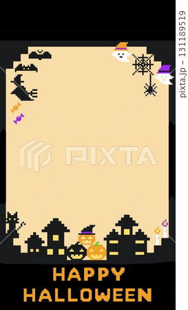 ハロウィン、ピクセルアートのイラスト。 131189519
