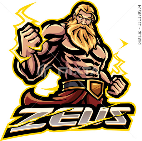Zeus god esport mascot 131189534