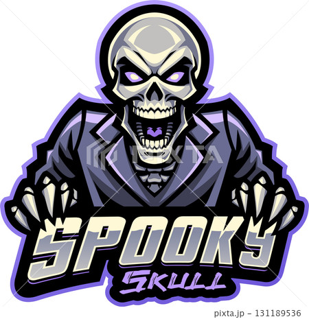 Spooky skull esport mascot Spooky skull esport mascot 131189536