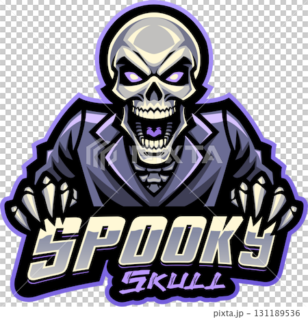 Spooky skull esport mascot Spooky skull esport mascot 131189536