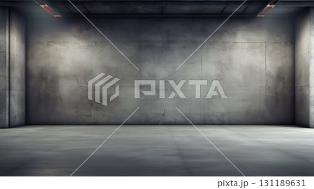 コンクリートに囲まれた部屋、地下駐車場 131189631
