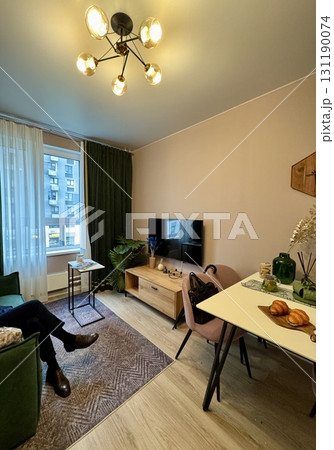 Modern and stylish interior in a new apartment Modern and stylish interior in a new apartment 131190074