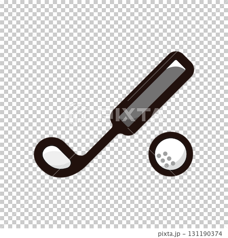 Golf illustration icon (hobby, competition, sports material) 131190374