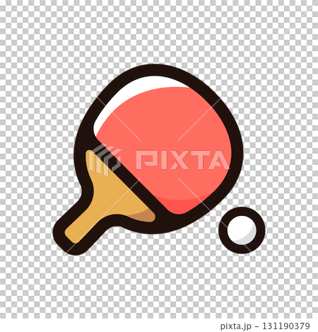 Table tennis illustration icon (hobby, competition, sports material) 131190379