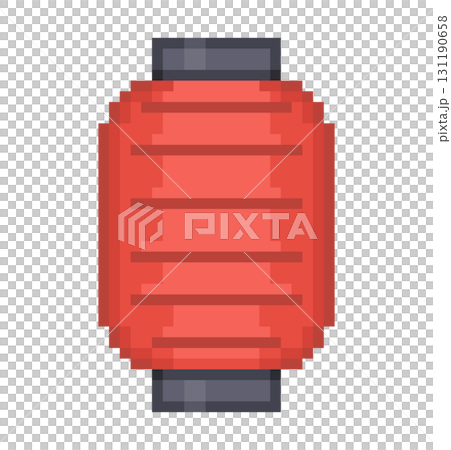 Pixel illustration of a paper lantern Pixel illustration of a paper lantern 131190658