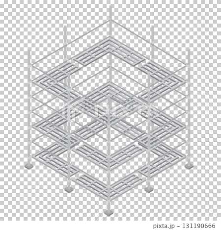 建物を囲む足場（アイソメトリック） 131190666
