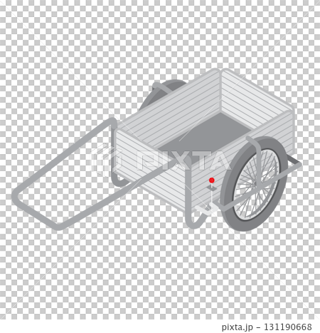 手推車（手推車）的等距插圖 131190668