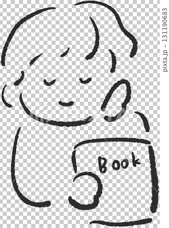 Illustration of a person reading a book Illustration of a person reading a book 131190683