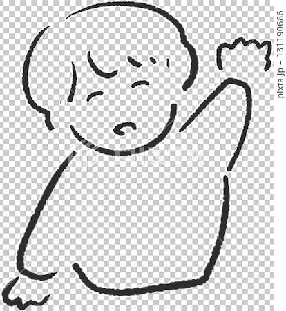 一個人揮手的插圖 一個人揮手的插圖 131190686