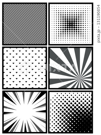 漫画のコマ割り風の背景素材 131190854