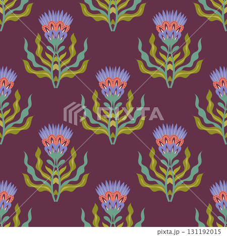 Colorful Stylized Floral Seamless Pattern 131192015