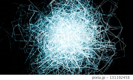 発光するぐしゃぐしゃに絡まった繊維の背景 発光するぐしゃぐしゃに絡まった繊維の背景 131192458