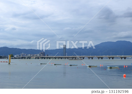 大会準備が進む漕艇場 131192596