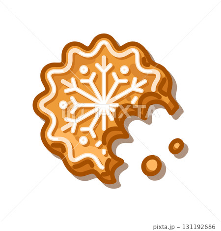 Snowflake Gingerbread Biscuit Snowflake Gingerbread Biscuit 131192686