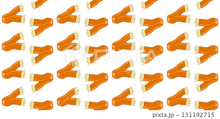 Seamless Orange Scarf Pattern 131192715