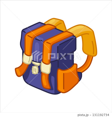 Cartoon Blue Orange Backpack 131192734