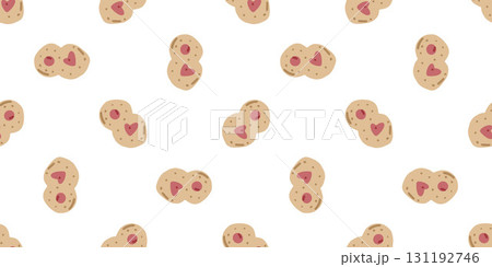 Seamless White Rose Bouquet Pattern 131192746