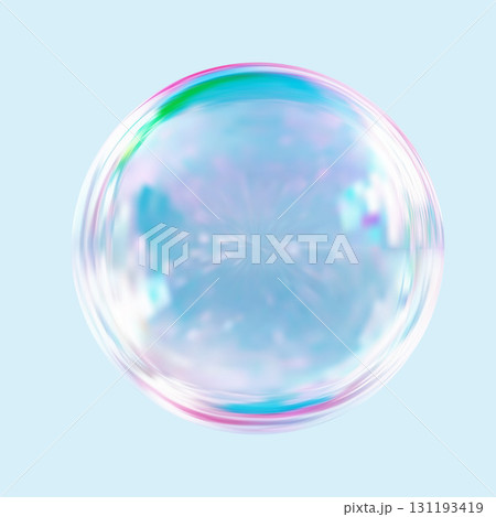 Realistic glossy glass ball.Abstract 3D light bubble with glare. Realistic glossy glass ball.Abstract 3D light bubble with glare. 131193419