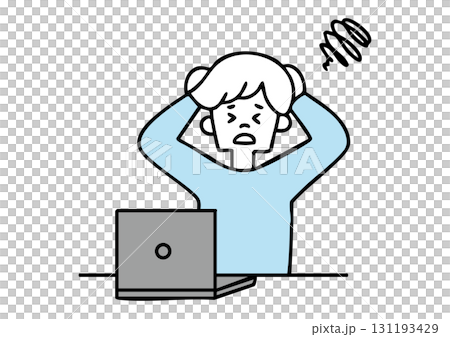 パソコンで仕事をする男性03 131193429