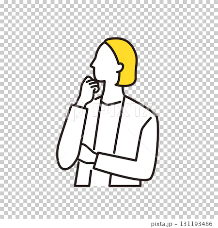 考えるビジネスパーソン、スーツを着た女性 131193486