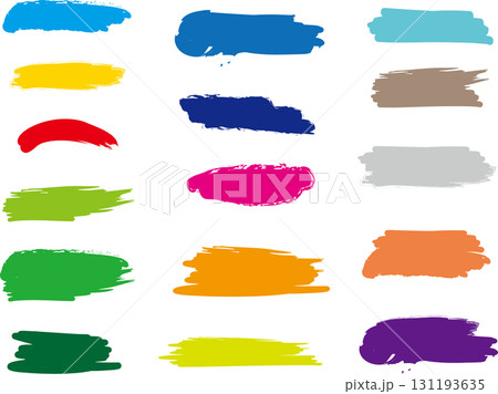 墨で描かれた線の素材セット 131193635