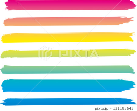 墨で描かれた線の素材セット 131193643