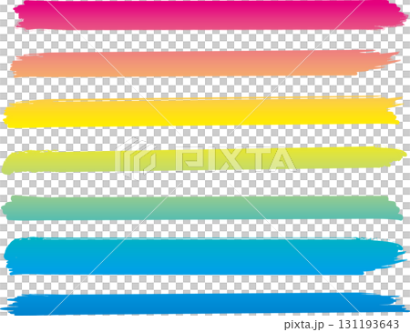 墨で描かれた線の素材セット 131193643