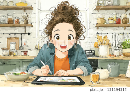 美優シリーズ：朝食を取りながら準備 131194315