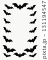 ハロウィンこうもりフレーム 131194547